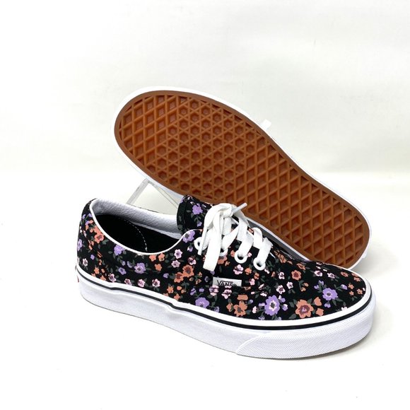 VANS Women's Size 6.5  VN0A54F19HS Era Floral Covered Ditsy Black Canvas Sneaker - Picture 8 of 10